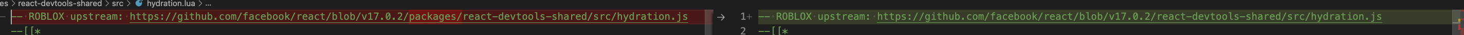 Upstream comment diff